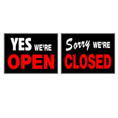 Hillman 15-Inch X 19-Inch Yes We’re Open / Sorry We’re Closed Sign