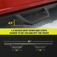 BINARY STAR Running Boarads Compatible with Vehicle 2022-2026 Toyota Tundra Crew
