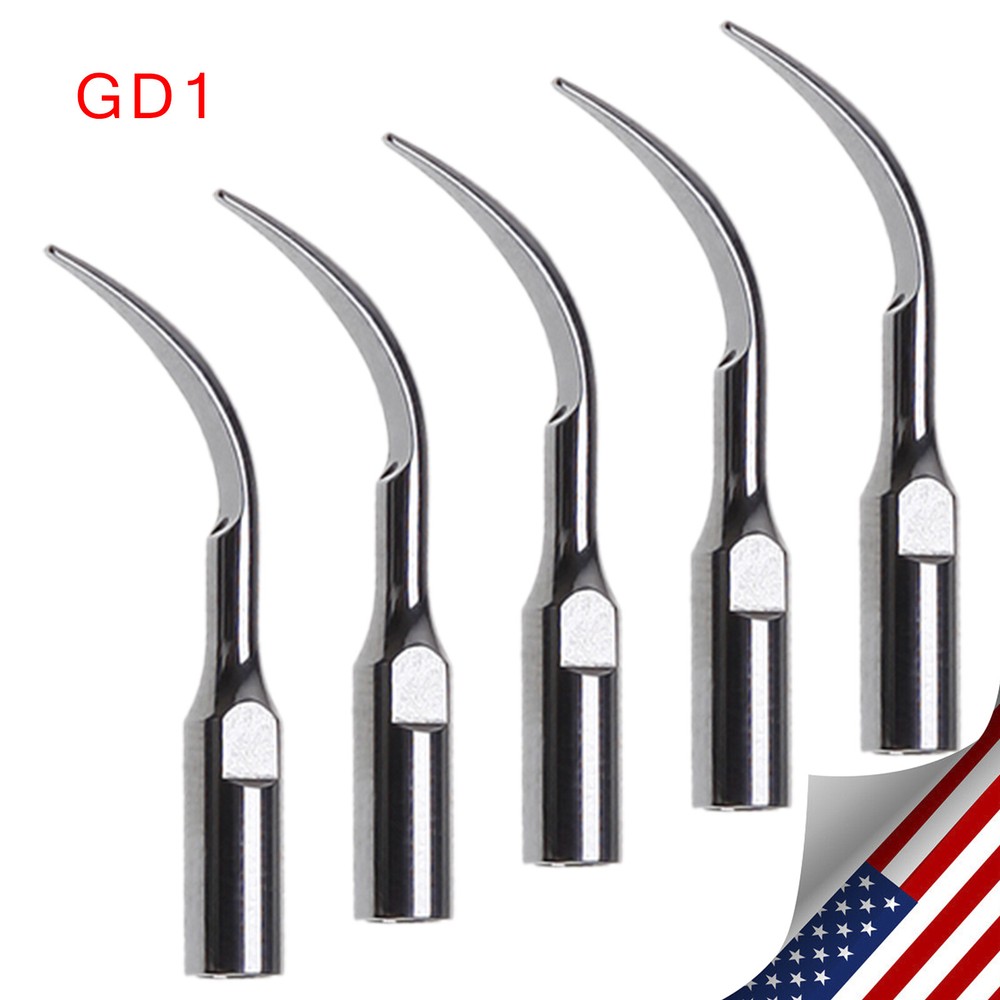 5*Dental Ultrasonic Scaler Tips Fit EMS Woodpecker DTE Handpiece/ Wrench Key