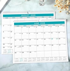 Calendar 2026, 12 Months from January 2026 to December 11.5 x 15 inch, Gray