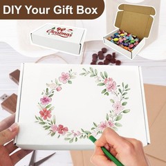 50 Pack 9x6x2 White Corrugated Cardboard Mailer Boxes for Shipping & Packaging