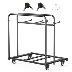 Folding Chair Rack Cart for 5 Tables+14 Chairs of 400LBS with Casters