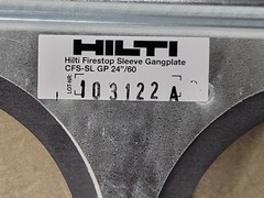 SURPLUS NEW HILTI CFS-SL GP 24″/60 Firestop Sleeve Gangplate , 2064274 (Pack of