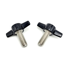3/8″ x 1″ Thumb Screw T Bolts Black Tee Wing Clamping Knob Stainless Pack of 2