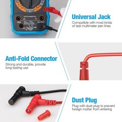 Digital Multimeter Tester AC DC Volt Ohm Amp Clamp Meter Auto Range Handheld T1