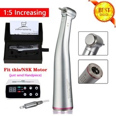 Dental 1:5 Fiber Optic LED Contra Angle Handpiece Fits NSK/Kavo Mini Head