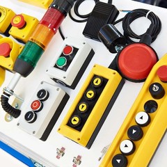 22mm 1 Button Holes Push Button Switch Control Station Box in White and Black