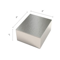 Block Magnet N52 Grade Industril Magnet 2x2x1” N52 550LB/250KG Neodymium