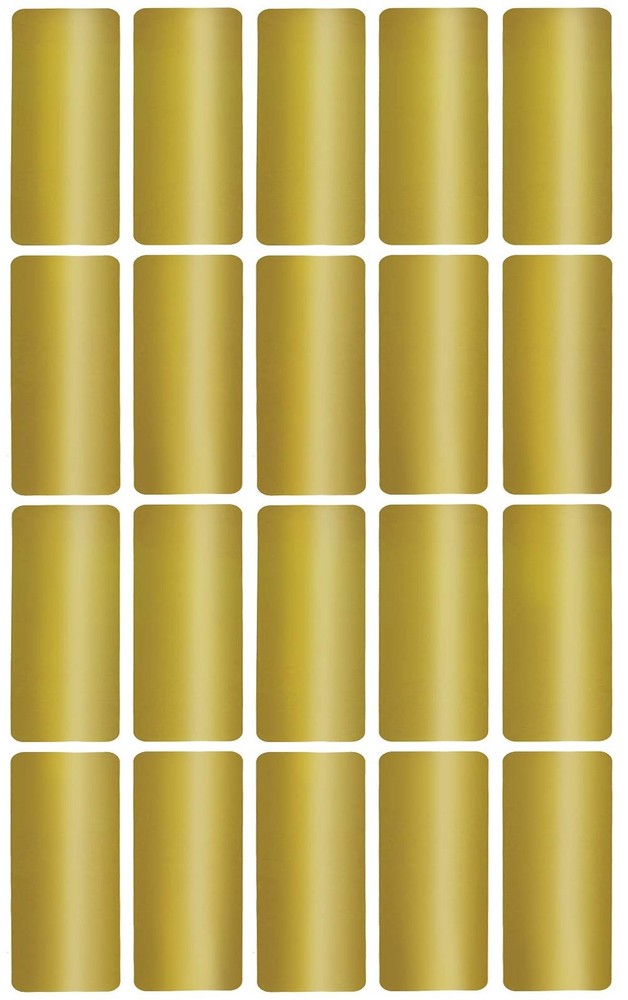 Royal Green Rectangular Gold Stickers Adhesive Labels Rectangle 40mm x 19mm (…
