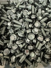 (750)3/8″-16×1 1/4″ Grade 8 Flange Grain Bin Steel Building Bolts Rubber Washers
