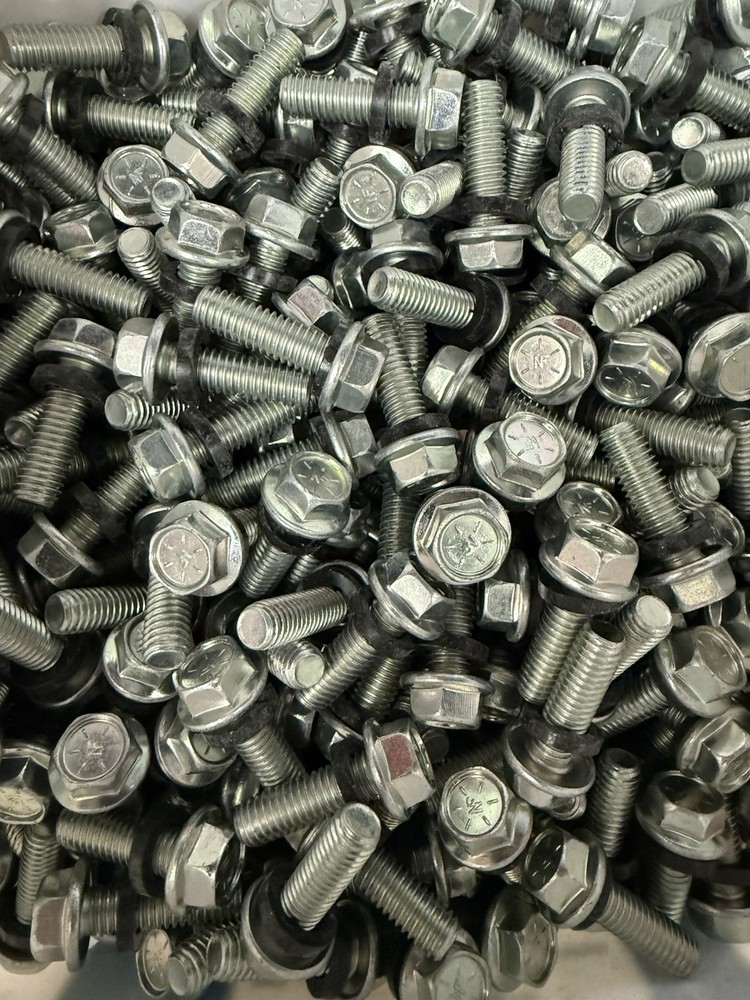(850) 3/8″-16×1″ Grade 8 Flange Grain Bin Steel Building Bolts Rubber Washers
