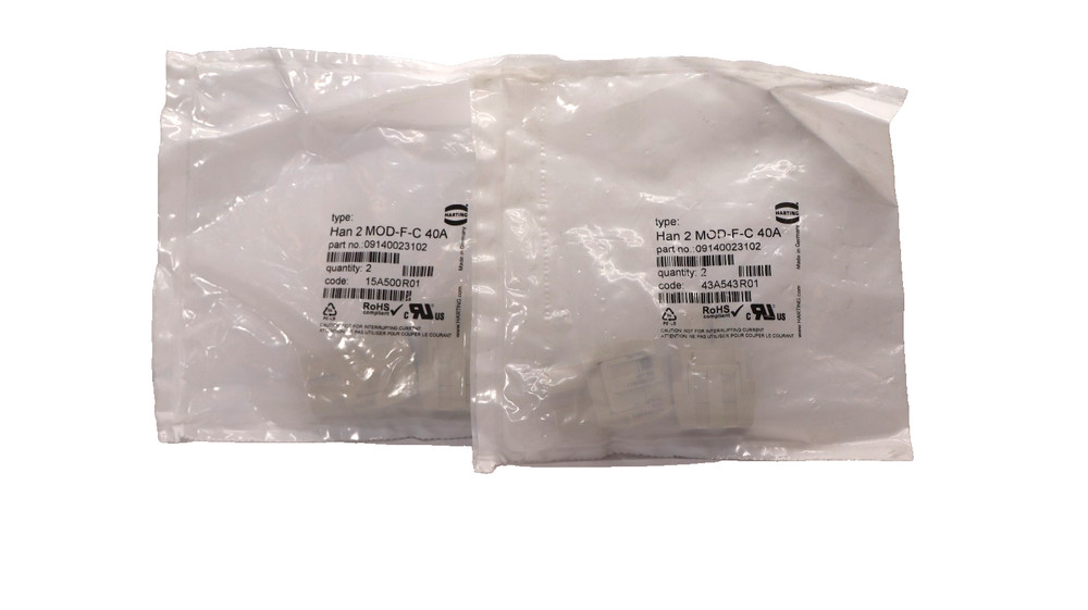 Harting Female Modular Connector Han MOD-F-C 40A 09140023102 (New – Lot of 4)