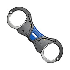 ASP 56021 Identifier Rigid Steel Handcuffs Tactical Blue -1 Prawl Key Included