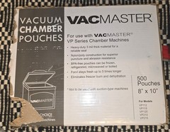 VacMaster Vacuum Chamber Pouches 8″x10″ VP Series 500 Bags BPA-Free 3Mil