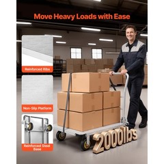 Uimoso Foldable Platform Cart 2000lbs Capacity Heavy Duty Hand Truck with Wheels