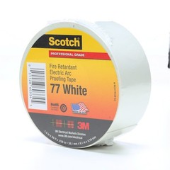 3M 77White-1-1/2X20ft Electricaltape, White, 6-5/8Ydl, 1-1/2Inw