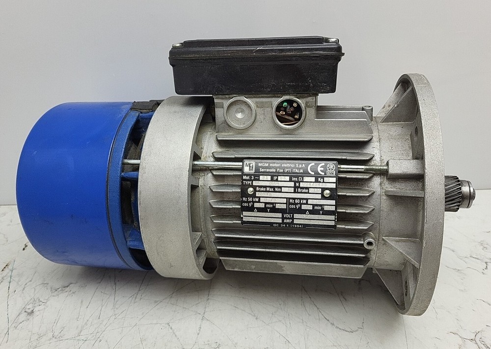 MGM BA80B4 Brake Motor 230/400 277/480V 0.75 0.90 kW IP54 S1 1400 / 1680 Rpm