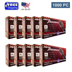 Advance Nitrile Exam Gloves 5mil, Black 1000 Pieces New (S M L XL)