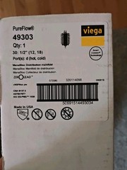 Viega Puré Flow 49303 30 1/2″ (12 ,Hot And 18 Cold Mana Block 30 Port