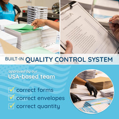 Blue Summit Supplies 1099-NEC 4-Part Tax Form Kit, 2025, Intended for Quickbooks