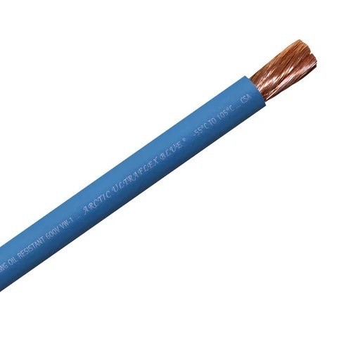 20′ 4 AWG GAUGE WELDING CABLE BLUE COPPER BATTERY LEADS MADE IN USA