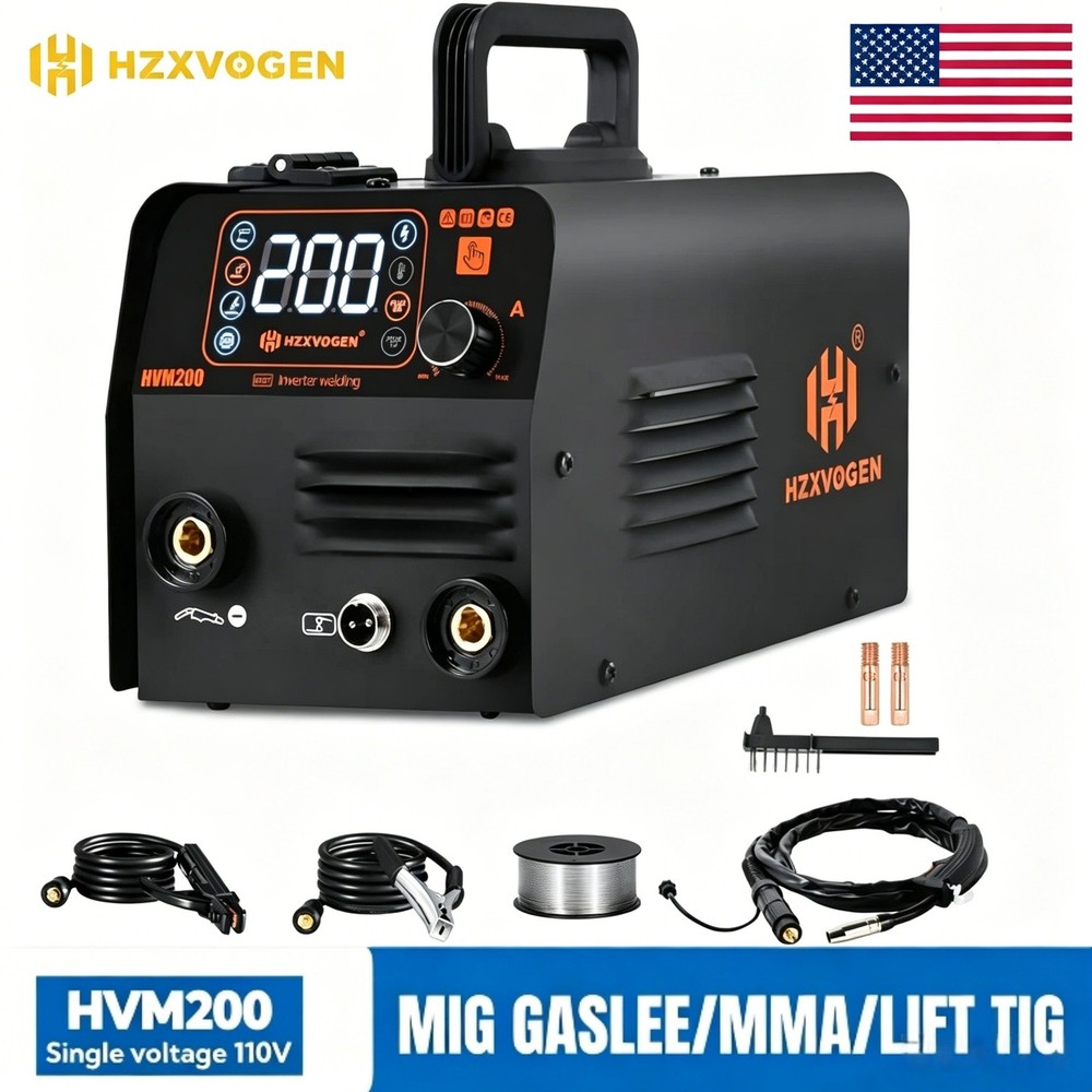 HZXVOGEN HVM200 110V Single Voltage Mini Stick Welder Digital Screen Portable