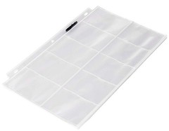 25 PCS Business Card Holder Sleeves, 3 Ring Binder Transparent Storage Pages Set