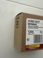 Square D HOM2125CP Homeline 125A 2-Pole Plug-On Circuit Breaker 120/240V