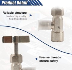 Self-Sealing Can Tap, Refrigerant Can Opener with Tank Adapter for Size: R134a