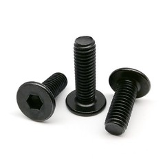 Stainless Steel Hexagon Hex Socket Ultra Thin Flat Wafer Head Screw Bolt Black