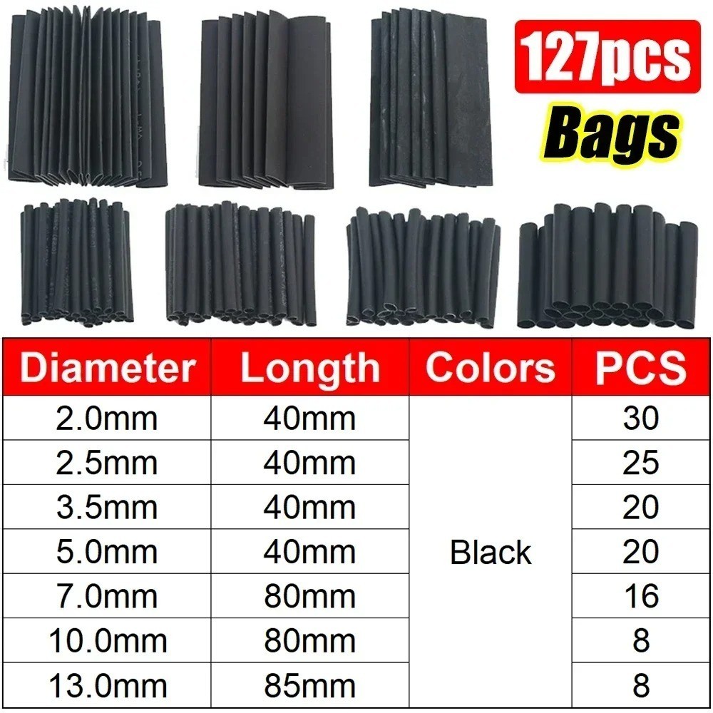 Heat Shrink Tube Kit Wire Insulation Tubing Cable Repair Electrical
