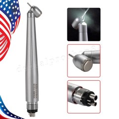 Dental 45 Degree Surgical LED High Speed Handpiece 4 Hole Single water Spray