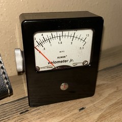 Vintage ALNOR Velometer Jr. Air Velocity Dual Scale in FPM w/ Protective Case