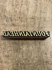 Printing Letterpress Print Block Fountainhead Title Lettering (2970)