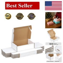 Small Mailing Boxes 50 Pack 7x5x2 Inches White Cardboard Shipping Supplies