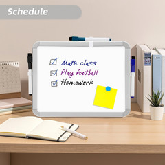 Small Dry Erase Whiteboard, 8.5 X 11 Inches White Board for Kids, Students, Frid