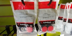 RadioShack 274-0433 Round Red Insert Ctrl Knob 1-5/32 by 21/32 1 Pack (2 knobs)
