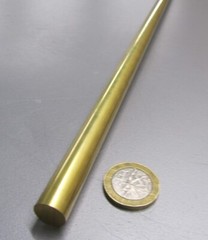 360 Brass Rod 1/2″ (.500″) Diameter x 24.0″ Length