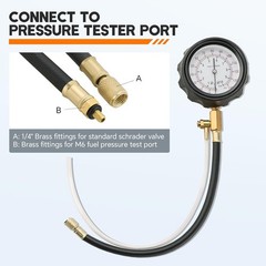 0-140PSI Fuel Pressure Gauge Kit | Fuel Injection Pump Pressure Tester Gauge Kit