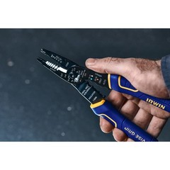 IRWIN Vise-Grip Wire Stripper, 8 Inch, Cuts 10-22 AWG, Plier 8-inch, Blue