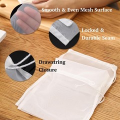 Prinkroomy Reusable Fine Mesh Strainer Bag Multi-Use Nylon Filter For Nut Milk