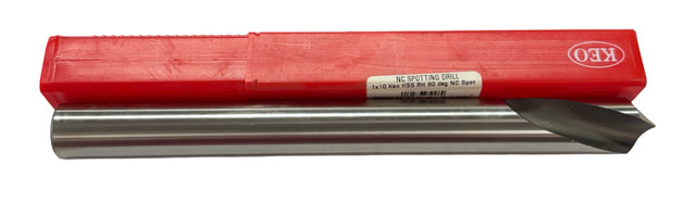 Keo 1″ x 10″ HSS NC Spotting Drill 90° Angle USA Made