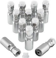 12pcs 3/8″ Hose x 3/8″ JIC 37° Female Hydraulic Hose End Swivel Crimp Fittings
