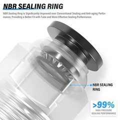 Pneumatic 3/8″ OD Tube x 1/4 NPT Male Connector Air Push to Connect Fitting 5Pcs
