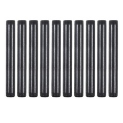 Niubid 10 Pack 3/4 Inches x 8 Black Malleable Steel 3/4” x 8”,