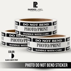 Do Not Bend Photo Print Stickers 1×3 Handle With Care 250 Labels Roll