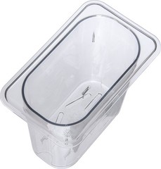 6-Pack 1/9 Size Clear Polycarbonate Food Pan Drain Shelf Tray for Kitchen