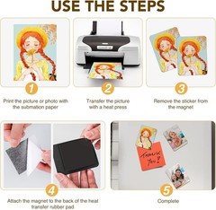 40 Pack Sublimation Magnet Blanks Set,Personalized Sublimation Refrigerator Magn