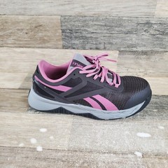 Reebok Nanoflex TR Womens Work Shoes Sz 7.5 W Composite Toe Brown Pink Sneakers