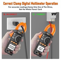 Digital Clamp Meter True RMS 4000 Count Auto Ranging NCV Multimeter Backlight